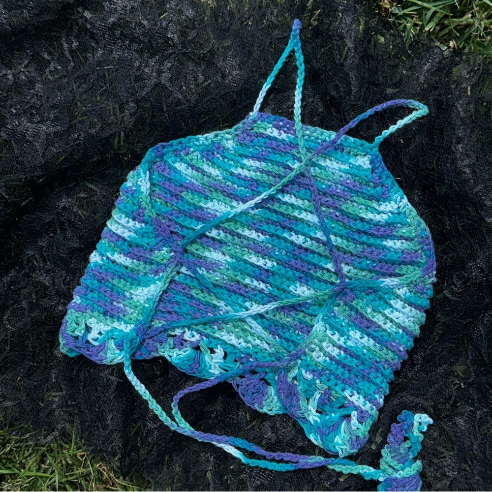 Handmade Multicolor Crochet Top - Picture 2 of 2